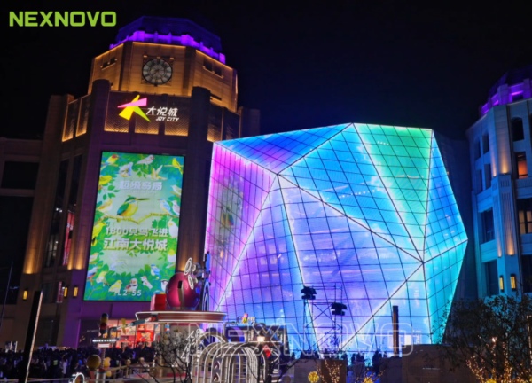 Diamond shaped glass LED displays--Jiangnan Joy City