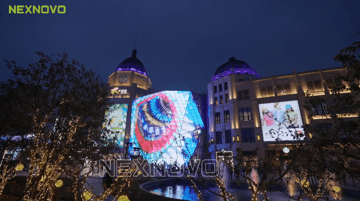Diamond shaped glass LED displays--Jiangnan Joy City(图12)