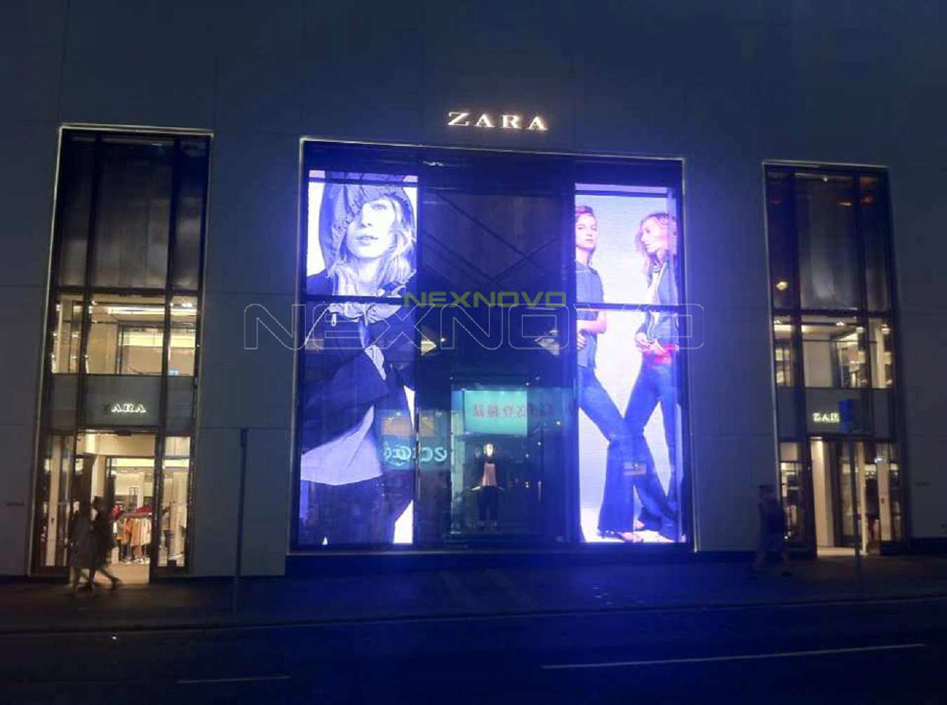 Hong Kong ZARA flagship transparent LED 
