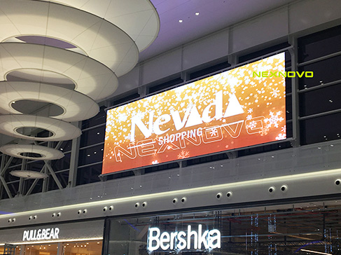 NEVADA Shopping mall with NEXNOVO transparent LED screen