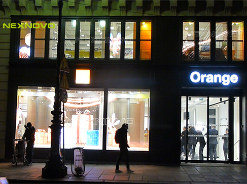 Orange Flagship store amazes customers with NEXNOVO transparent LED wall