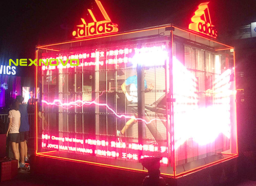 adidas  Glass led display