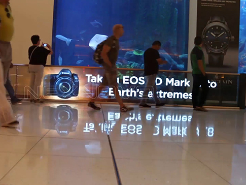 Dubai mall barrier transparent LED screen