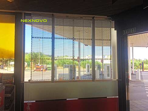 Barcelona - repsol gas station transpare