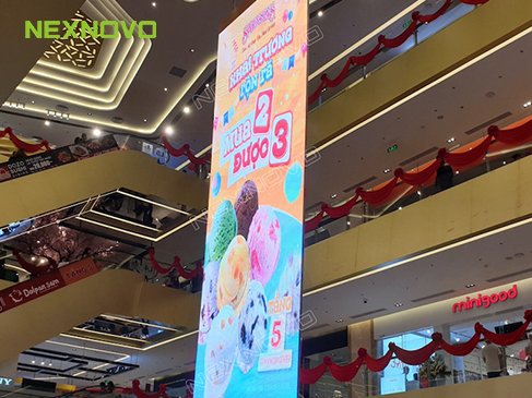 Nexnovo's transparent led screen make shopping mall ads more vivid