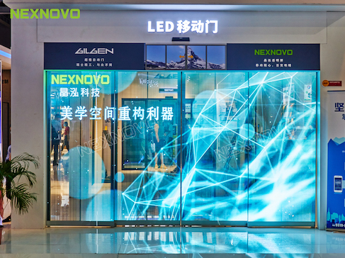 NEXNOVO New innovation for sliding door advertising with ultra transparency and resolution