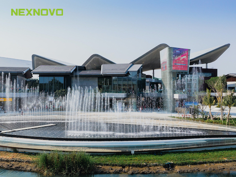NEXNOVO XRL series glass LED display | Landmarks show of Sanya International Duty-Free City