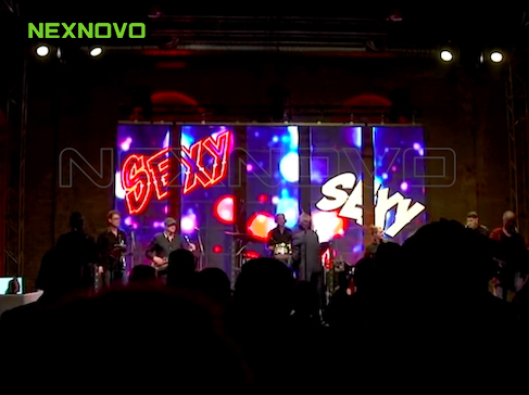 German Band _ Weitersagen with NEXNOVO's transparent LED screen
