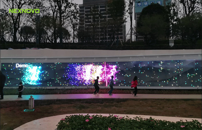 NEXNOVO Interactive transparent LED screen project