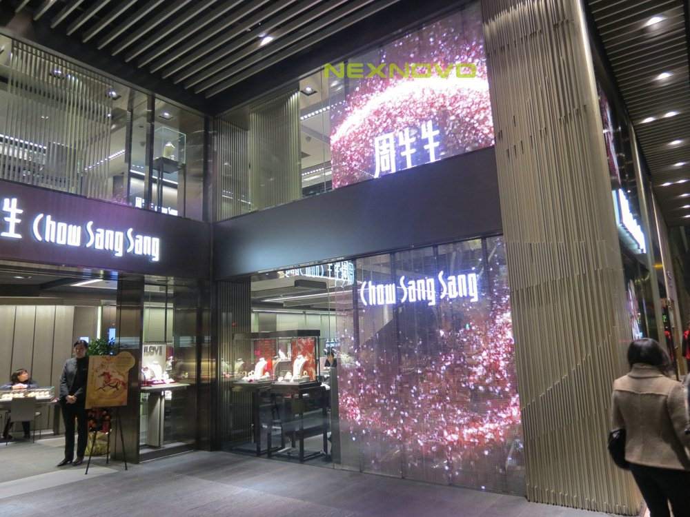 Hong Kong Tsim Sha Tsui Chow Sang Sang Jewelry store transparent LED display(图5)