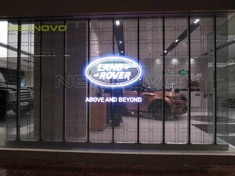 Hong Kong Causeway Bay Land Rover 4S store transparent LED display(图8)