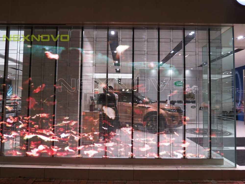 Hong Kong Causeway Bay Land Rover 4S store transparent LED display(图9)