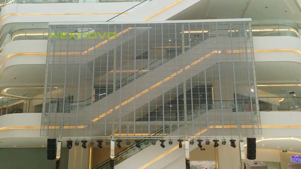 Beijing Fangshan COFCO VANKE Changyang Peninsula Plaza shopping mall atrium transparent LED display(图1)