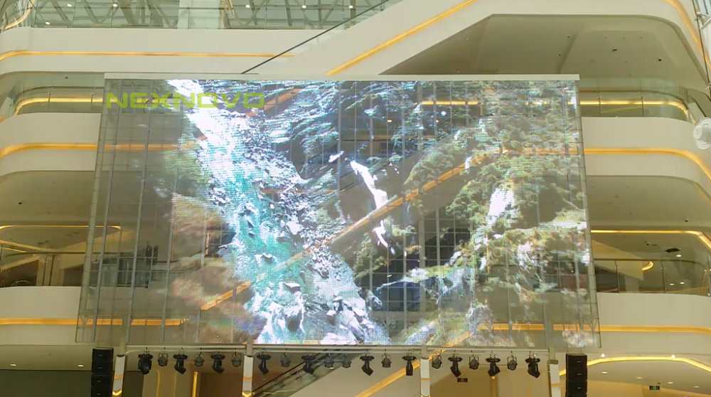 Beijing Fangshan COFCO VANKE Changyang Peninsula Plaza shopping mall atrium transparent LED display(图2)