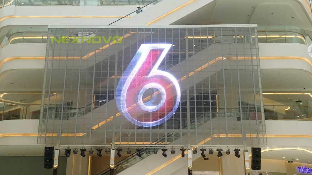 Beijing Fangshan COFCO VANKE Changyang Peninsula Plaza shopping mall atrium transparent LED display(图3)