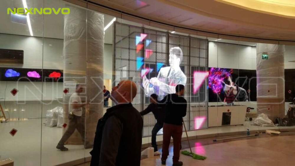 Israel Poalim Digital Bank glass transparent LED display(图2)