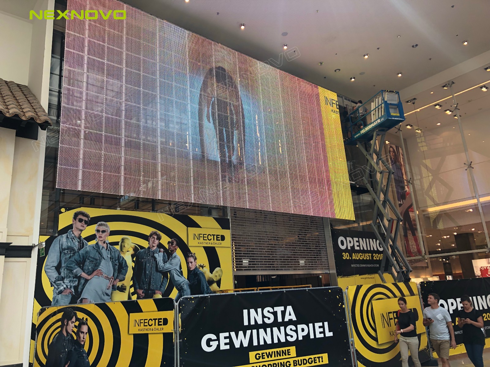 NEXNOVO transparent LED display for Plus City, Austria(图3)