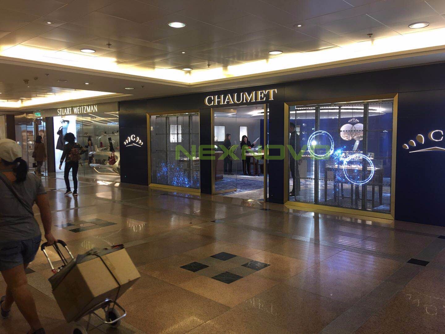 NEXNOVO transparent LED display for Chaumet jewellery store in HK(图1)