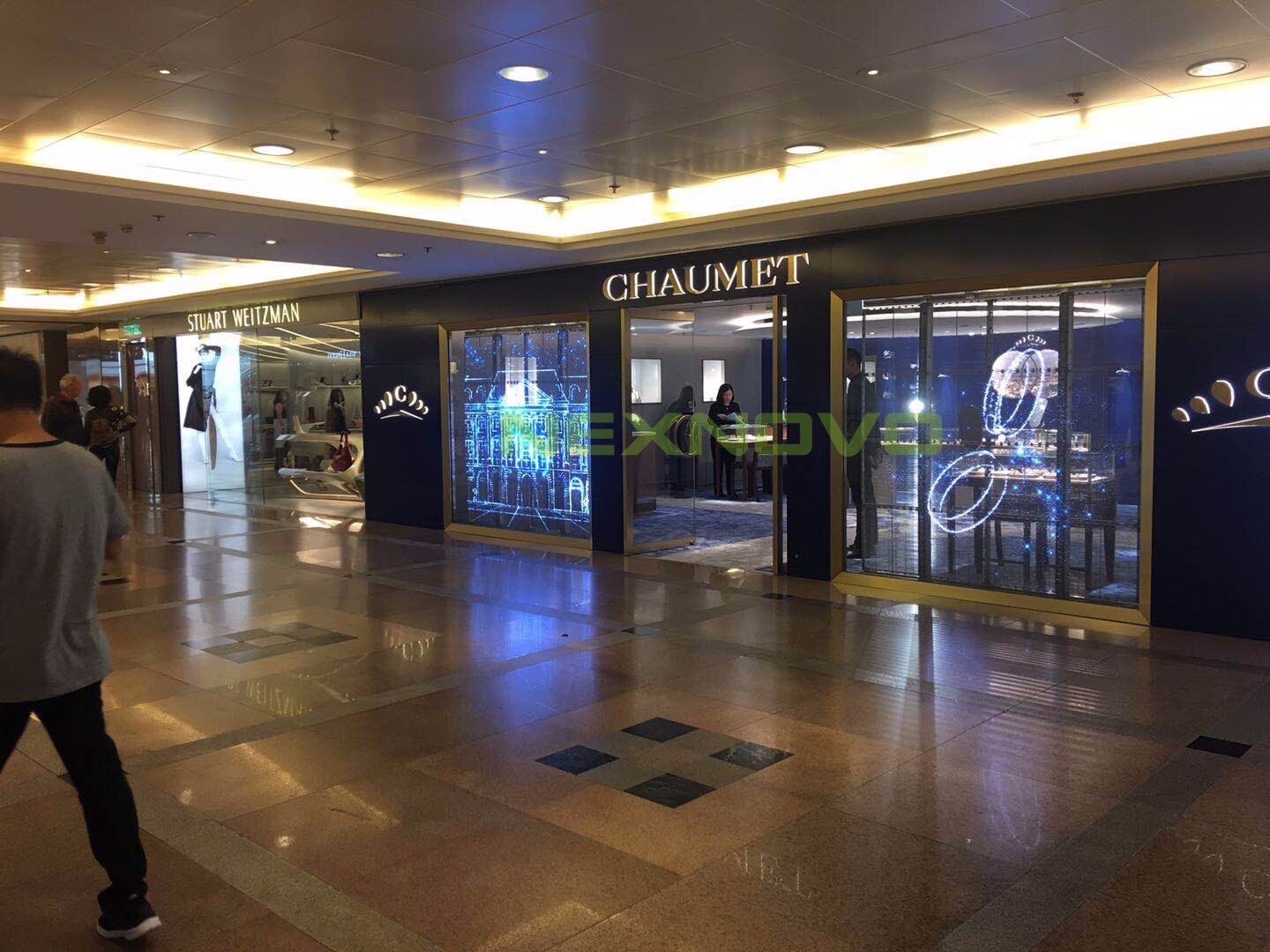 NEXNOVO transparent LED display for Chaumet jewellery store in HK(图2)