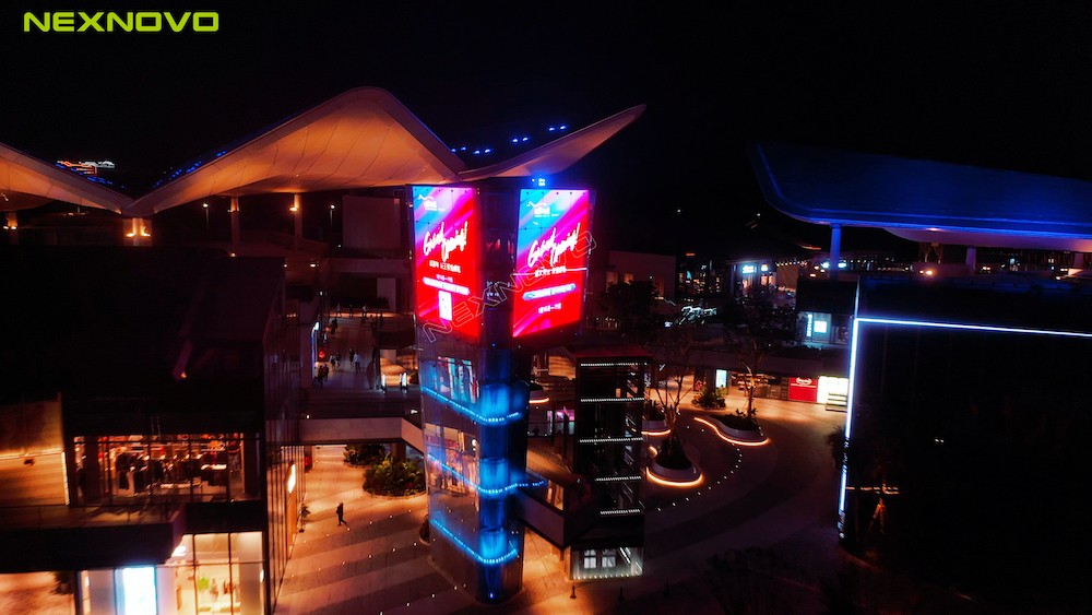 NEXNOVO XRL series glass LED display | Landmarks show of Sanya International Duty-Free City(图3)